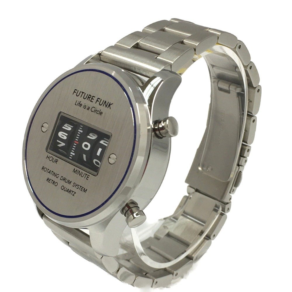 ▽▽ FUTURE FUNK クォーツ 腕時計 FF102-SVBU-MT 【1スタ】 目立った傷や汚れなし_画像2