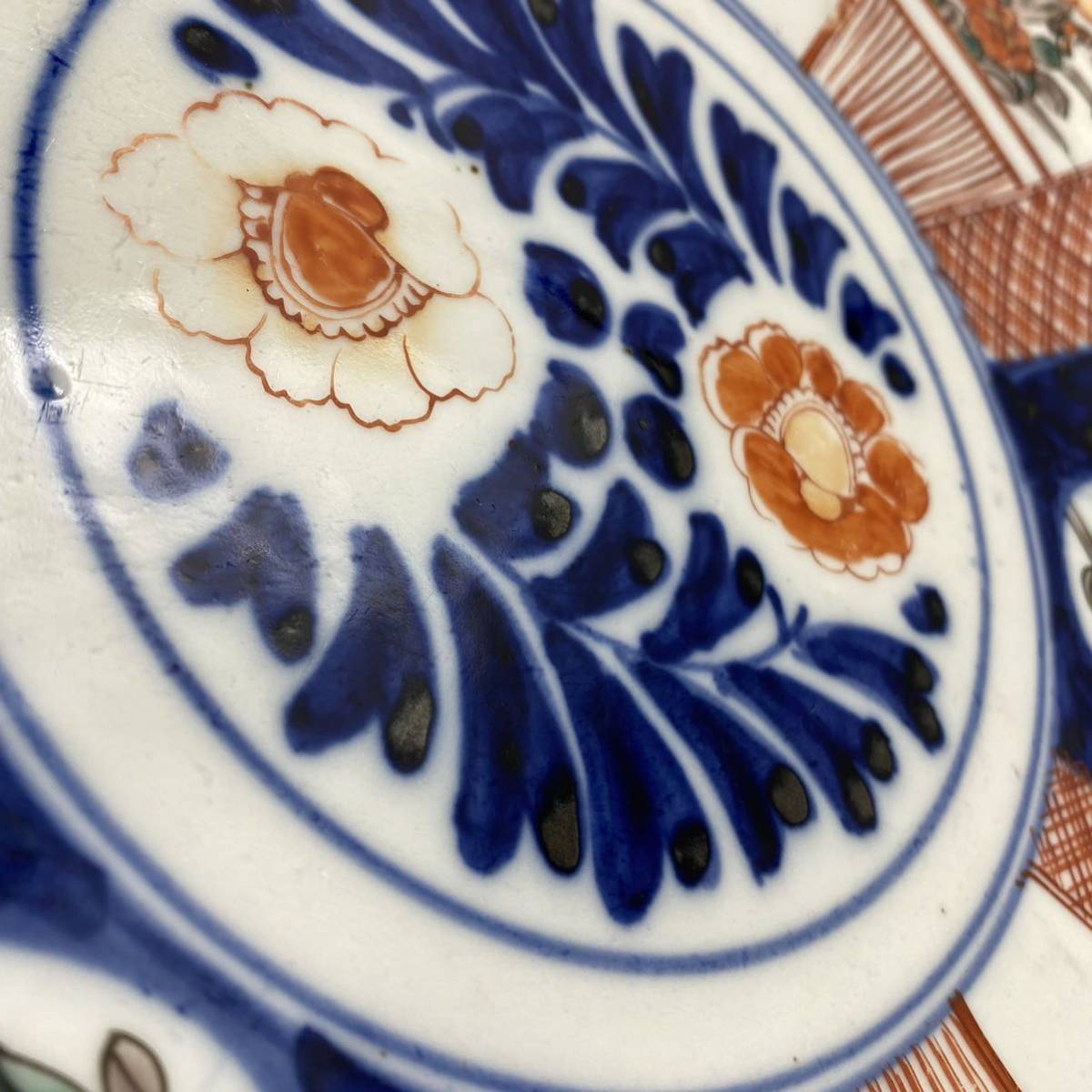 古伊万里 明治伊万里 色絵 大皿 飾皿 31 5cm 赤絵 和食器 古道具 古伊万里 明治伊万里 色絵 大皿 飾皿 31 5cm 赤絵 和食器 古道具