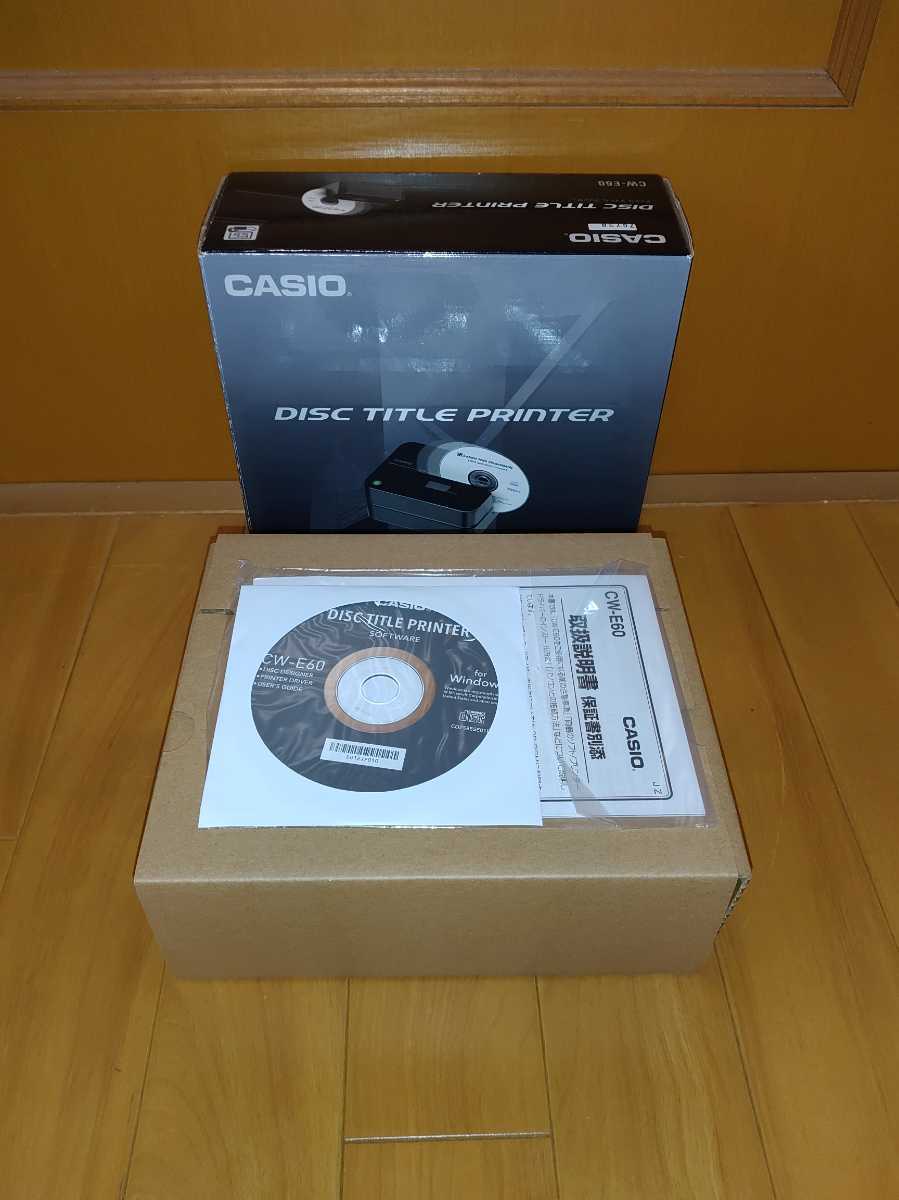 【使用一度のみの美品/動作良好/付属品充実・送料無料】カシオ　CASIO　ラベルライター　ディスクタイトルプリンター　CW-E60
