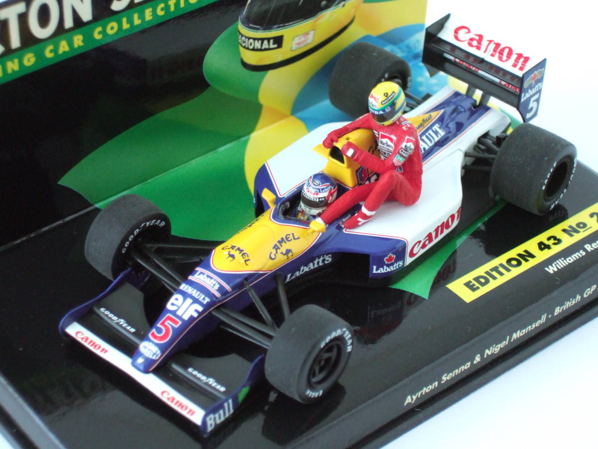 PMA 1/43 Ayrton Senna & Nigel Mansell Williams Renault FW14 #5 F1