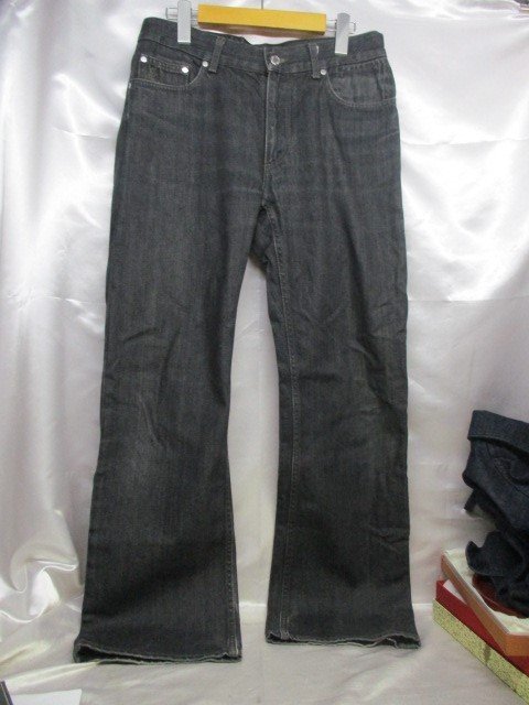 桜 印 新品・未使用 ルイヴィトン デニムパンツ ブラック メンズ US32