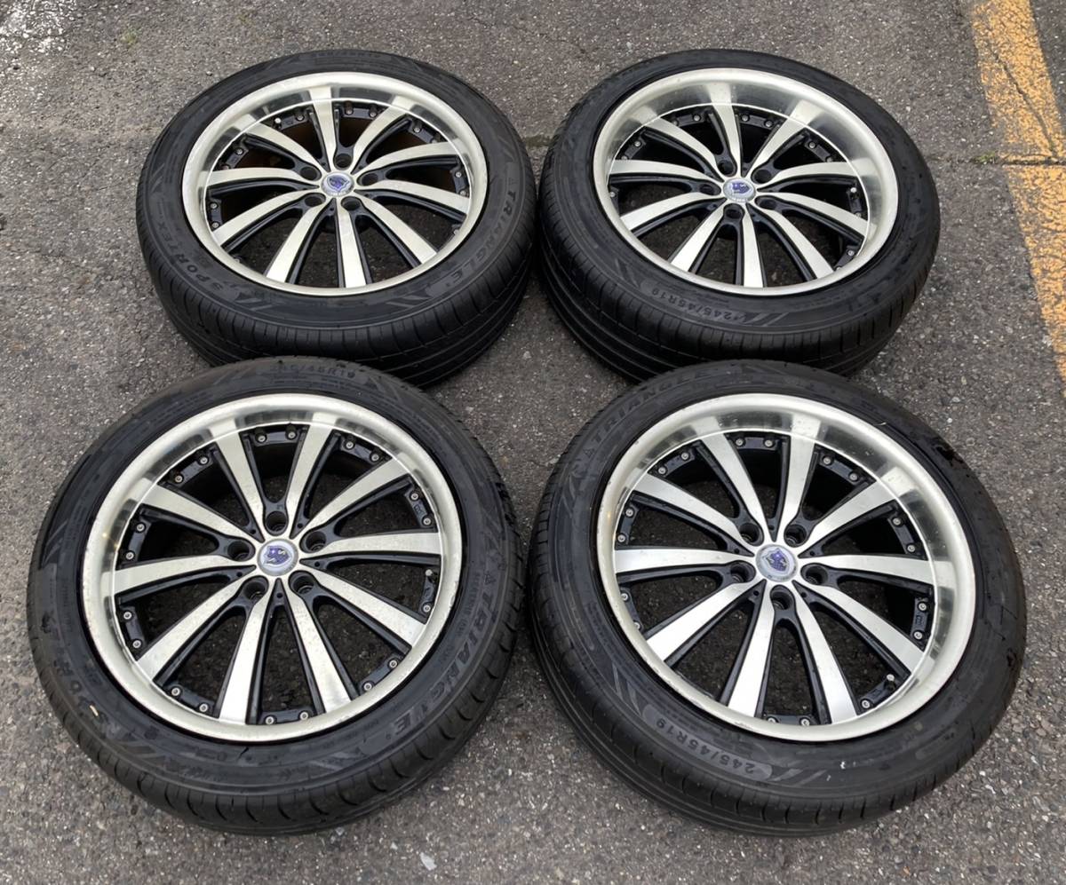 送料無料S64256 STEINER 245/45R19 アルミタイヤホイール4本セット アルファード/ヴェルファイア等