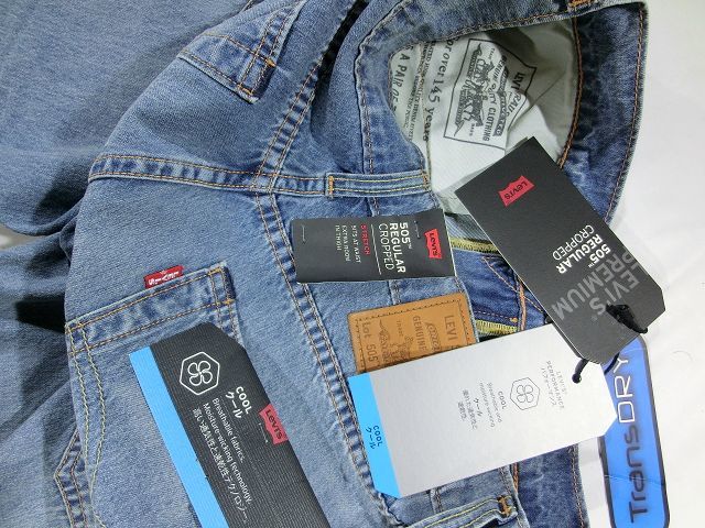 G日07041新品▼夏物 リーバイス 505 レギュラーフィットクロップドジーンズ W30 COOL素材 クロップドパンツ Levi's デニムパンツ ジーパン_画像6