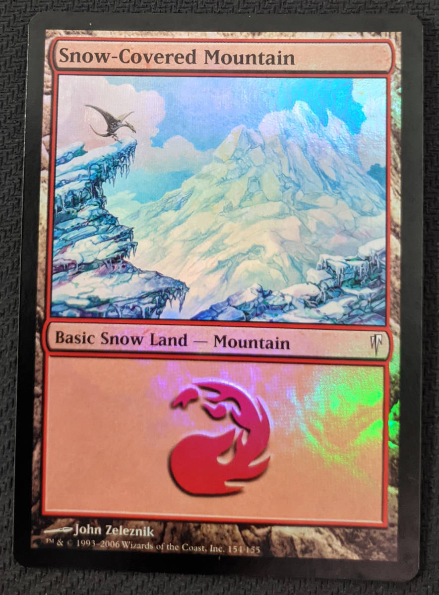 MTG CSP 英語版 Foil 冠雪の山/Snow-Covered Mountain プレイド_画像1