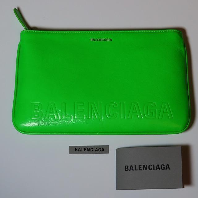 新品Balenciagaロゴ入りクラッチバッグポーチラージレザーバレンシアガ_画像4
