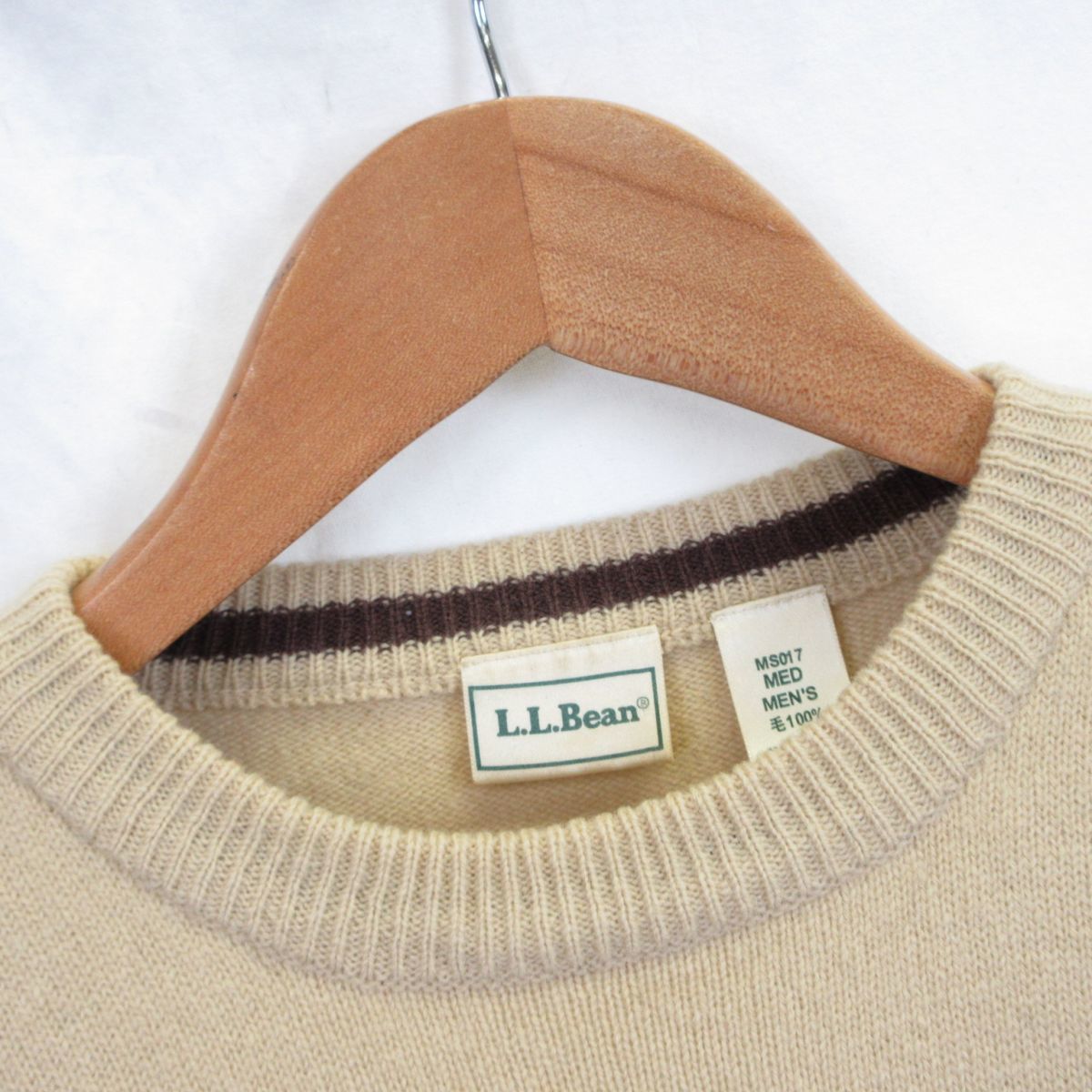 90s 古着 L.L.Bean クルーネックニット セーター sizeM/エルエルビーン　1005_画像2