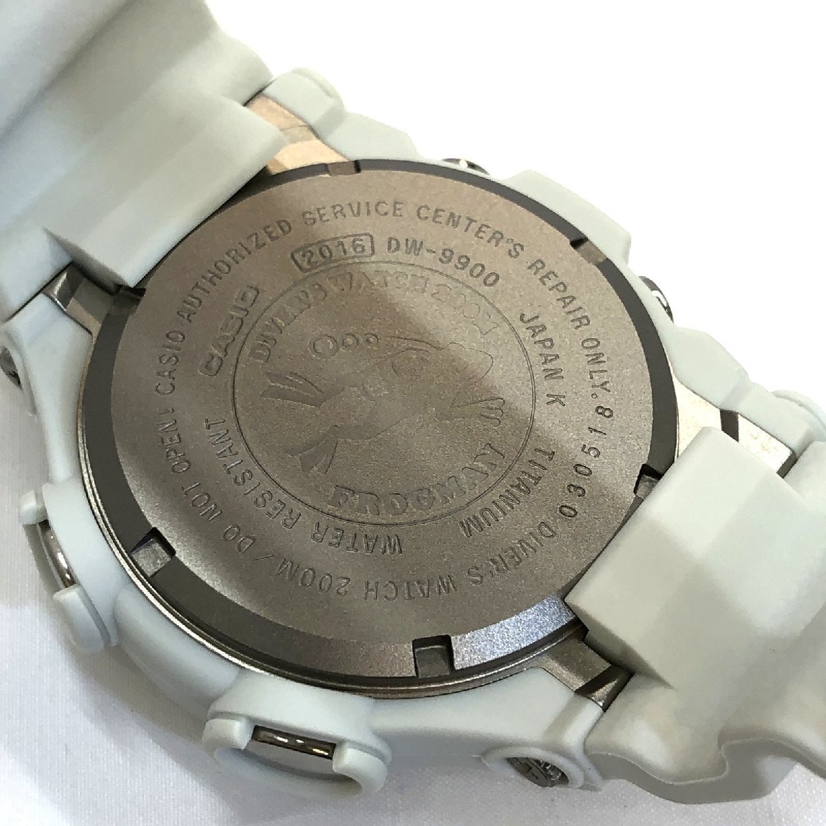 美品 G-SHOCK ジーショック CASIO カシオ 腕時計 DW-9900LG FROGMAN フロッグマン メンインホワイトグレー RY6249_画像5