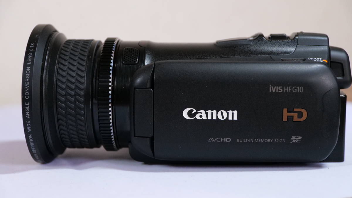 Canon キャノン iVIS ビデオカメラ HFG10 完動品 2台セット　ワイコン付き_画像8