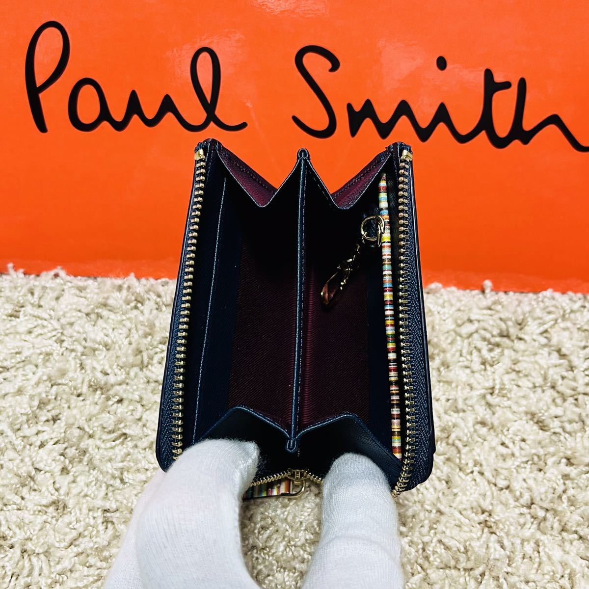 最低価格の Paul Smith ラウンドジップ長財布 ジップストローグレイン2