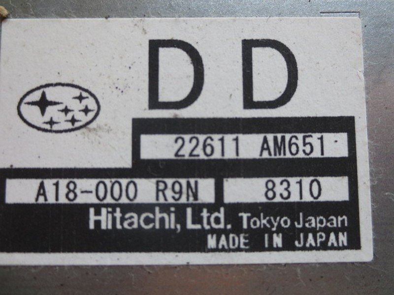 インプレッサ GH2 ECU エンジンコンピューター HITACHI 22611AM651 純正 18335伊T_画像2