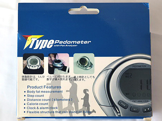  new goods unopened Pedometer TYPE A body fat meter attaching pedometer diet & walking & calorie :220601