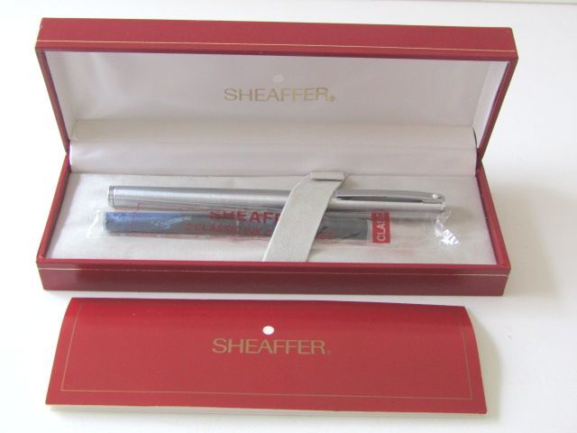 ★SHEAFFER/シェーファー　240 FINE　万年筆　シルバー　収納ケース付★_画像2