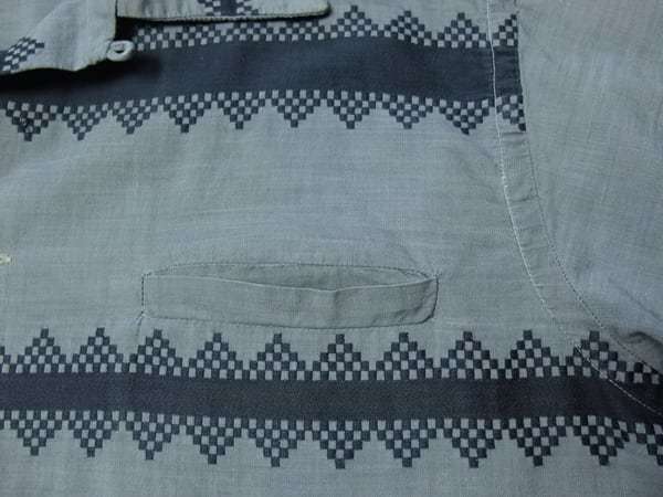 ダイヤ ボーダー 【White Stag】 50s Geometric Striped Cotton Shirt/ 50年代 ホワイトスタッグ オープンカラー シャツ ビンテージ 40s60s_画像3