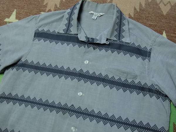 ダイヤ ボーダー 【White Stag】 50s Geometric Striped Cotton Shirt/ 50年代 ホワイトスタッグ オープンカラー シャツ ビンテージ 40s60s_画像2