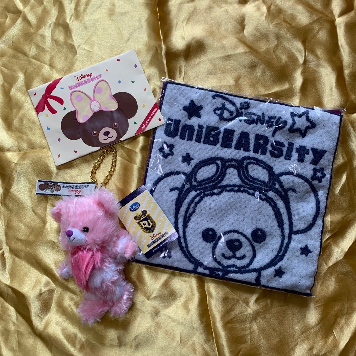 限定 ユニベア unibearsity ぬいぐるみ タオル スカーフ 新品 ディズニーストア アリス チェシャ猫