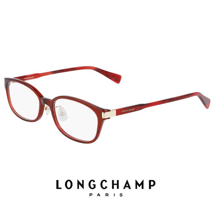 新品 ロンシャン レディース メガネ lo2652j 602 longchamp 眼鏡 ジャパンフィットモデル 赤縁 赤ぶち フレーム ウェリントン型