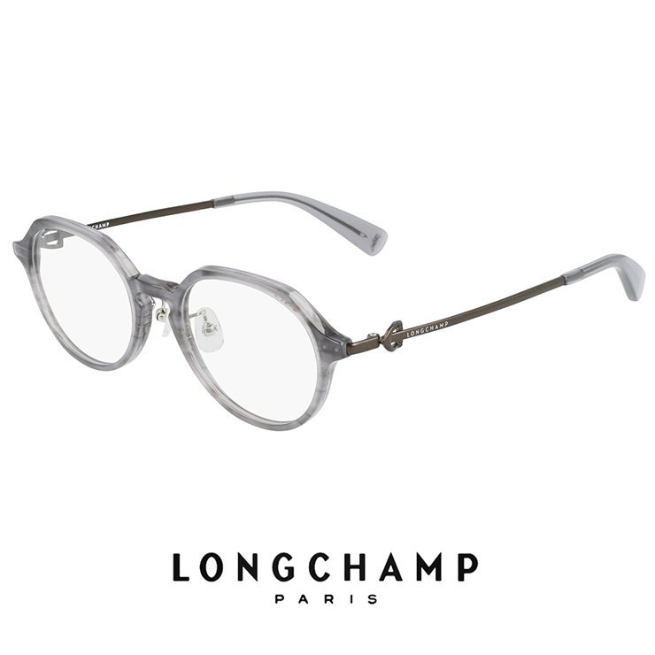 新品 ロンシャン レディース メガネ lo2671j 041 longchamp 眼鏡 ジャパンフィットモデル 小さめ 軽量 ラウンド ボストン 型 グレー