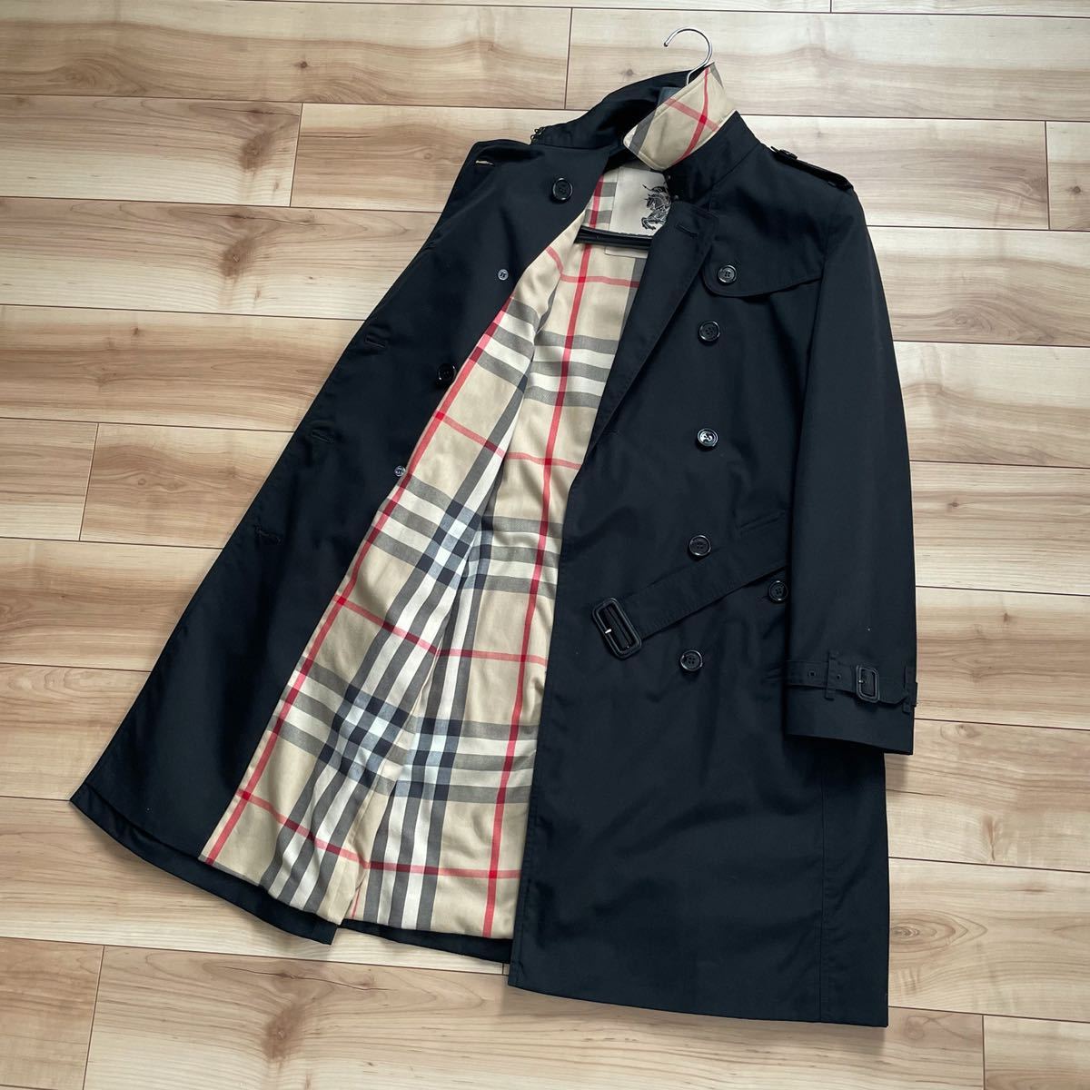 バーバリー Burberry トレンチコート サイズLL 黒 メンズ 冬物 コート バーバリー Burberry トレンチコート サイズLL 黒 メンズ 冬物 コート