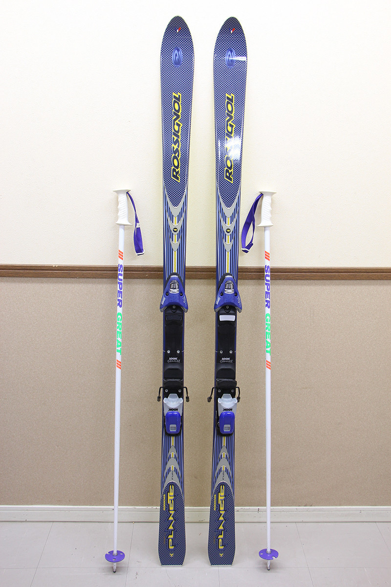 ROSSIGNOL ロシニョール スキー板 PLANETE FUN NORDICA VERTECH 85 ストック ポール125cm　スキー板176cm_画像1