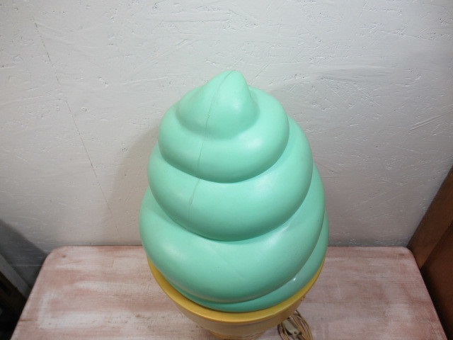 ソフトクリーム SOFT CREAM 電飾看板 高さ50㎝ 1982年製 検~NISSEI