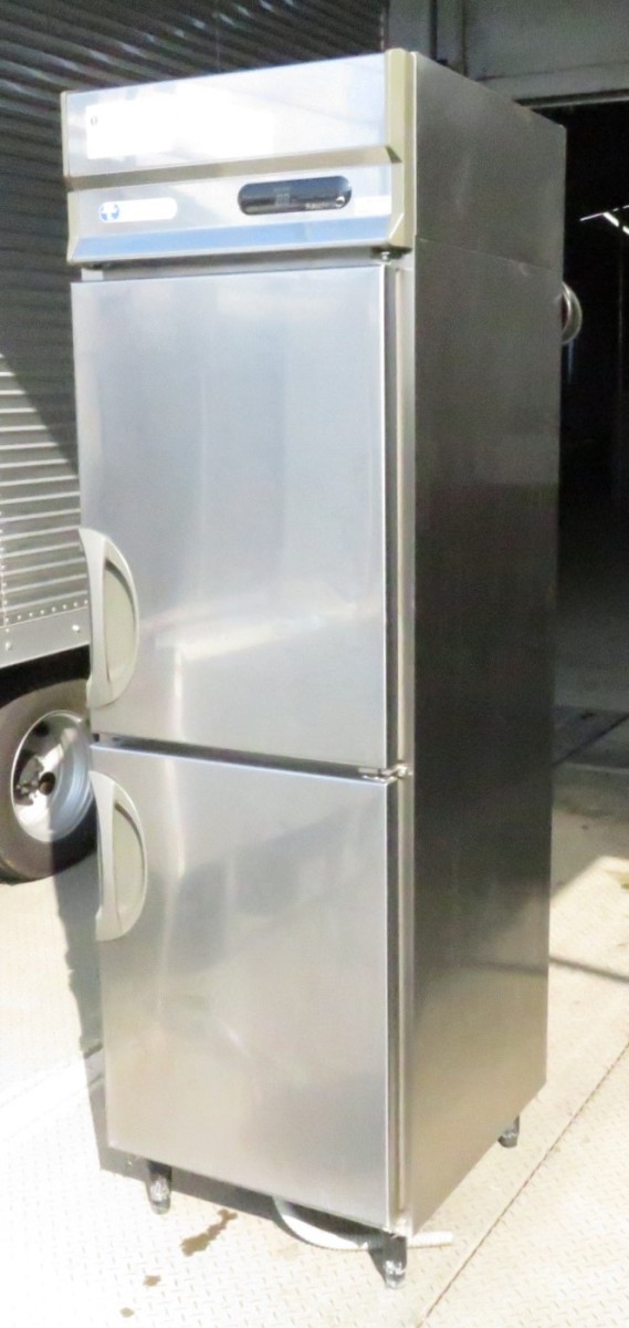 【保証付・中国語可】フクシマ 業務用縦型２ドア冷蔵庫 URN-20RM-H 幅610×奥650×高1950mm 100V MT2206171539_画像1