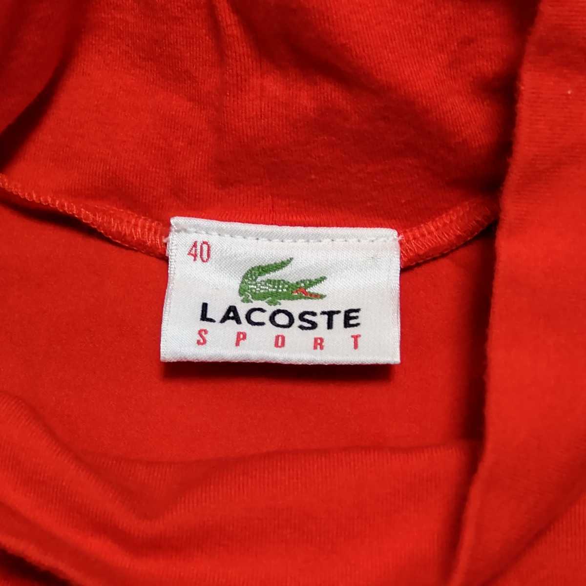 LACOSTE SPORT【良品】モックネックシャツ ゴルフ ファブリカ☆サイズ40 NR-424_画像3