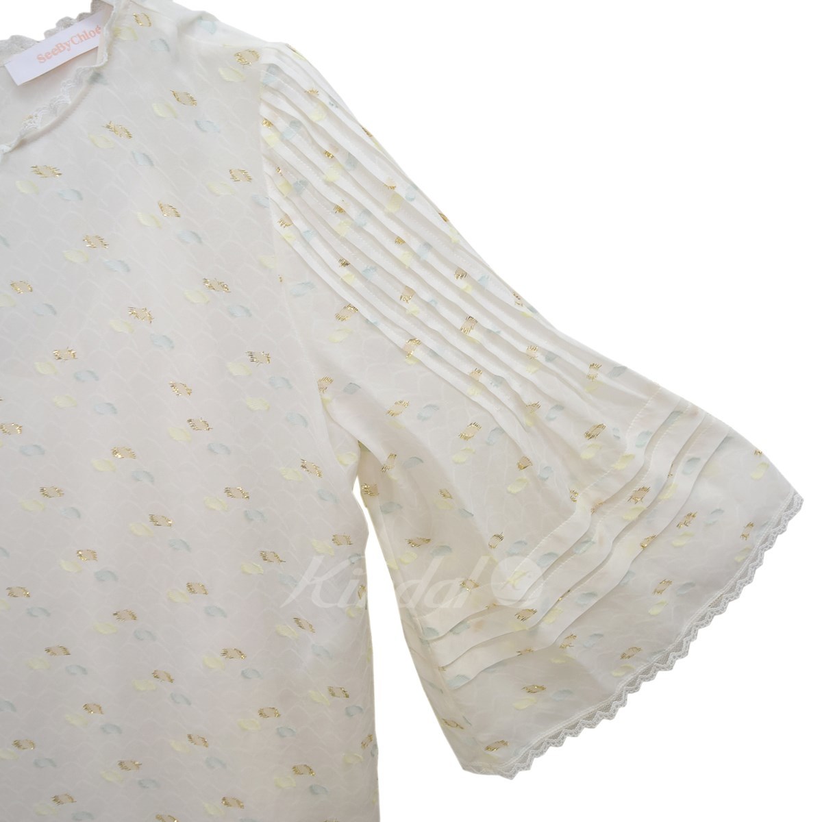 シーバイクロエ SEE BY CHLOE　 Embroidered Sift blouse フレアスリーブ 刺繍ブラウス 商品番号：8066000198385_画像3