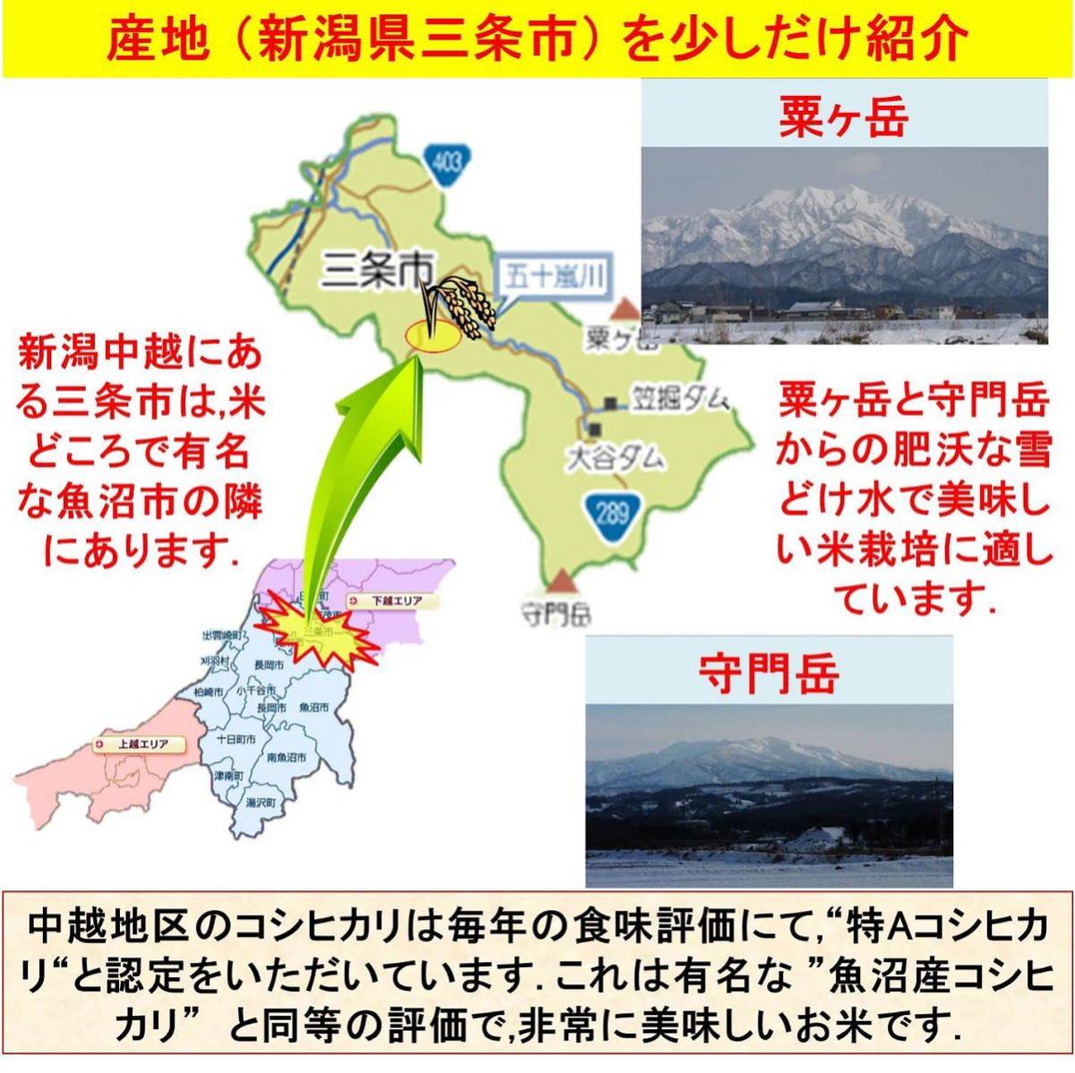 令和3年　新潟県三条市しただ産　減農薬　新潟県認証　特別栽培米コシヒカリ玄米30kg 白雪美人　グルテンフリー　送料無料_画像5