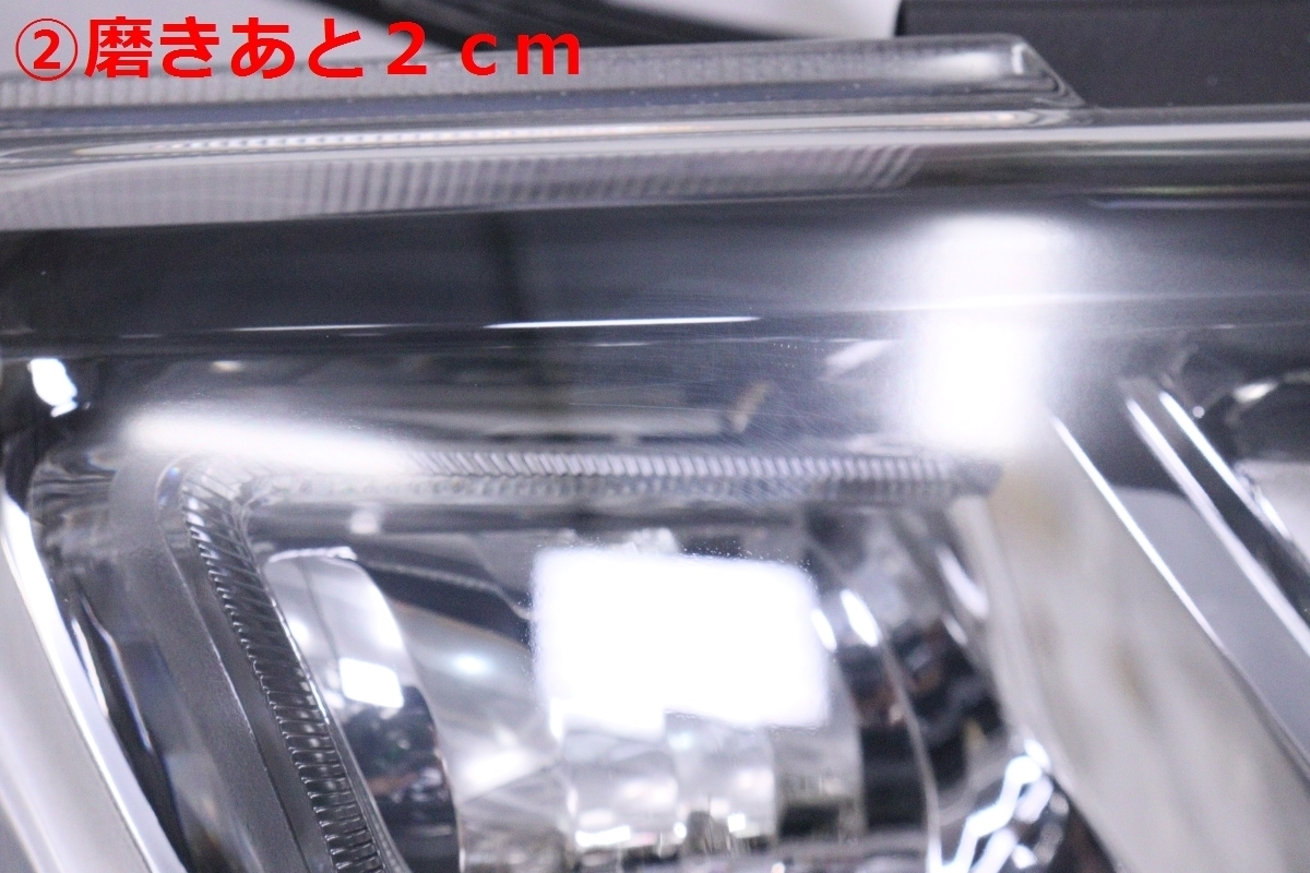 1Y-1508★美品★前期 LED AGH30W アルファード★右ヘッドライト S SA コーナリングランプ無 58-60 打刻:オ ブラック 純正★トヨタ (YM)_画像4