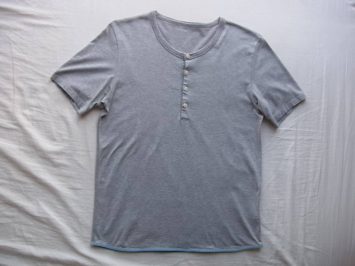 visvim ビズビム ヘンリーネック Tシャツ サイズ 2 日本製 杢グレー の
