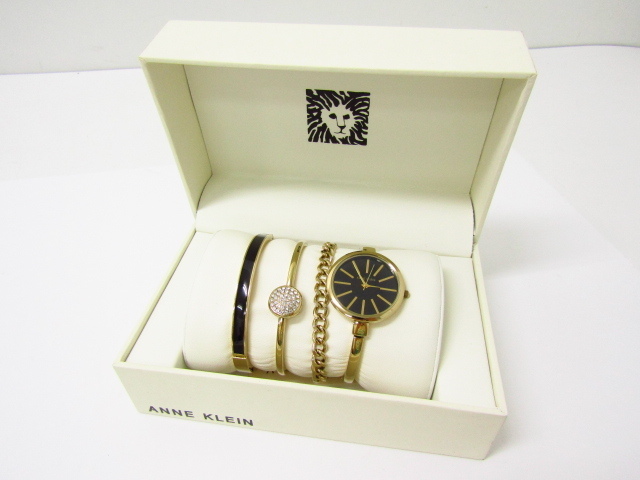 ANNE KLEIN Anne Klein quartz wristwatch bangle 4 point set!AC22717