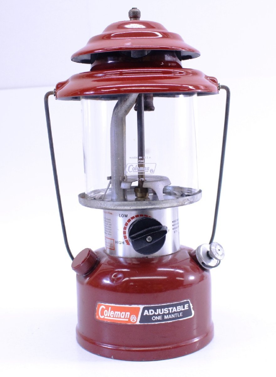 Coleman コールマン ワンマントル ガソリンランタン 赤 286A7035 90年
