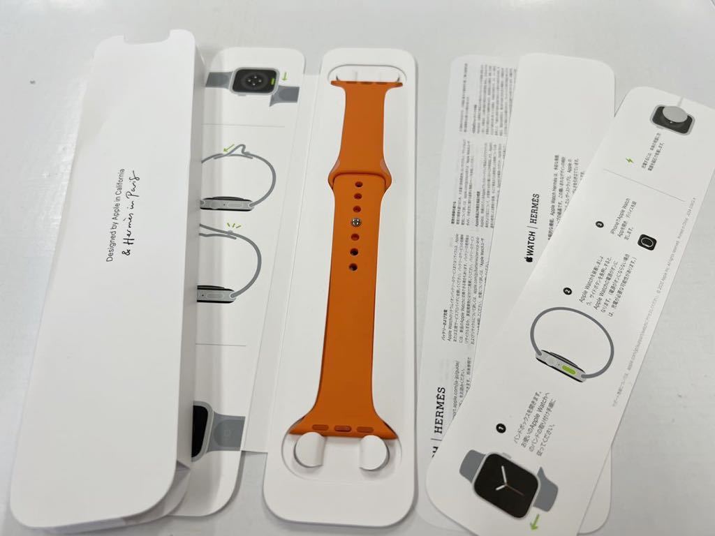 ☆即決未使用 Apple Watch HERMES 限定 オレンジ スポーツバンド 45mm
