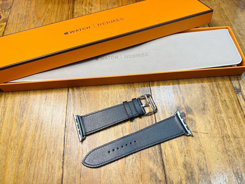 ☆即決 美品 Apple Watch Hermes 45mm 44mm 42mm ネイビー シンプル