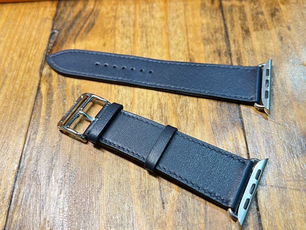 ☆即決 美品 Apple Watch Hermes 45mm 44mm 42mm ネイビー シンプル