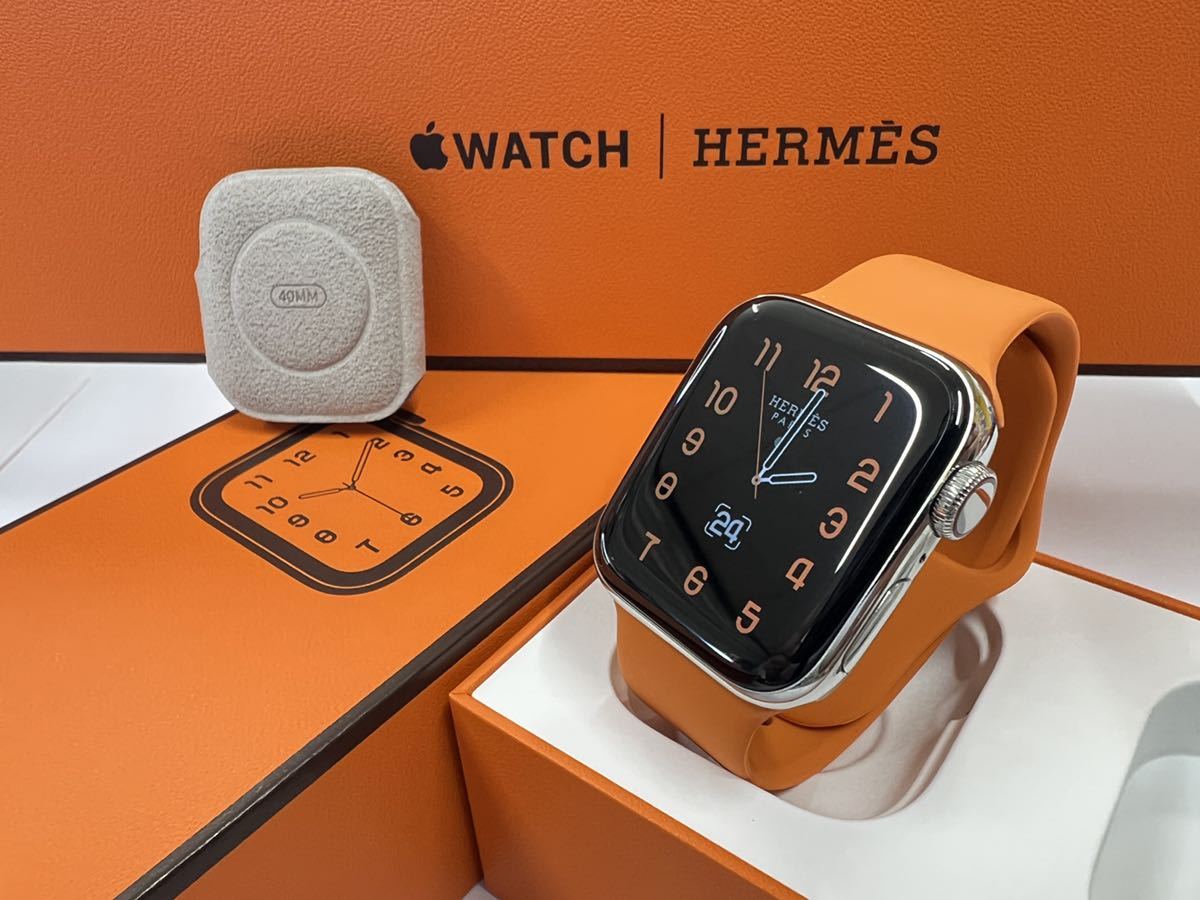 ☆即決 美品 Apple watch エルメス シリーズ4 アップルウォッチ HERMES Series4 40mm ステンレス  GPS+Cellularモデル 738