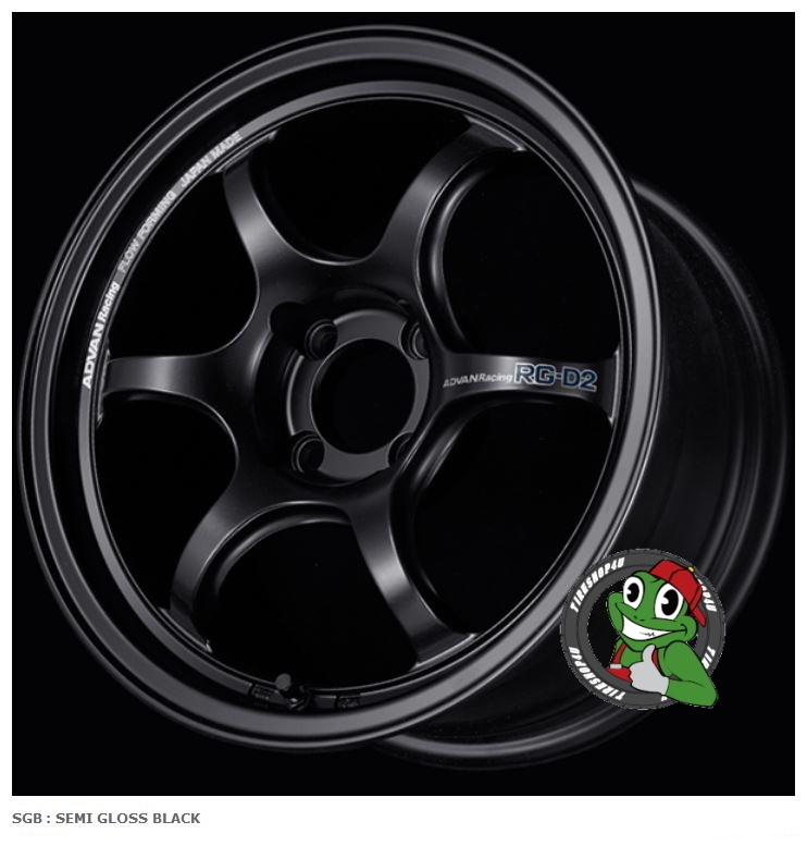 新品 ADVAN Racing アドバンレーシング RG-D2 17X7.5J 5/100(M14) +38 SGB セミグロスブラック 86 BRZ シエンタ カローラスポーツ 等_画像3