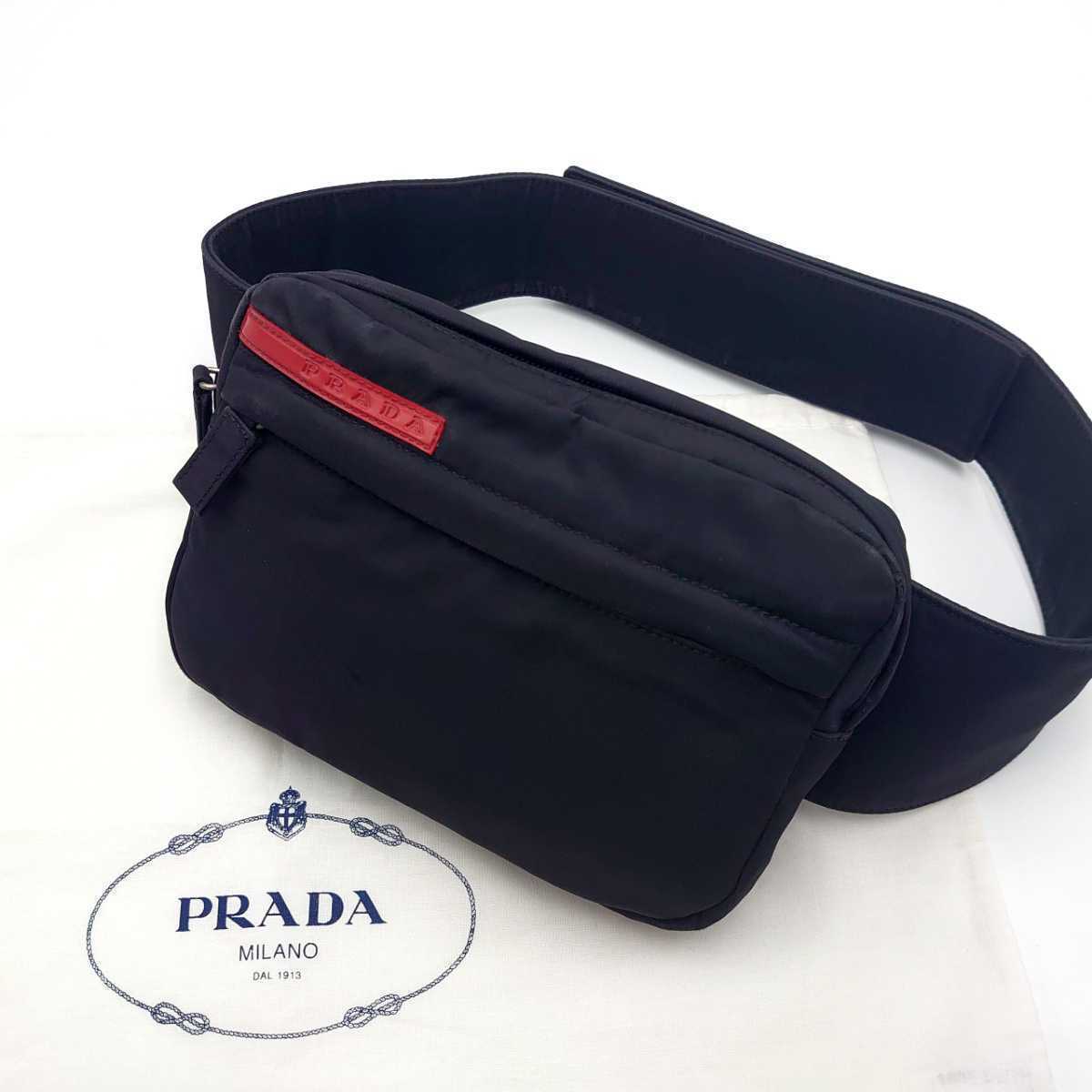 1円【美品】PRADA プラダ スポーツ メンズ ボディバッグ ウエスト