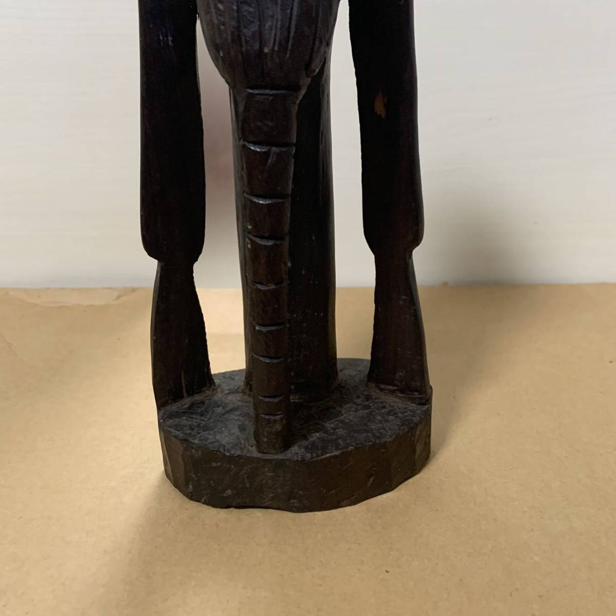 アフリカ　部族の顔　木彫り置物_画像5