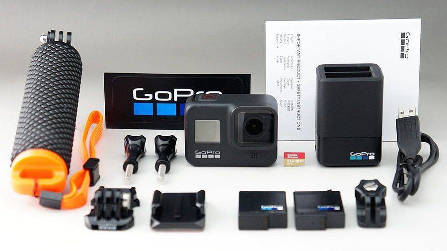 純正バッテリー2個+純正充電器+SDカード付き】完動良品 GoPro HERO8