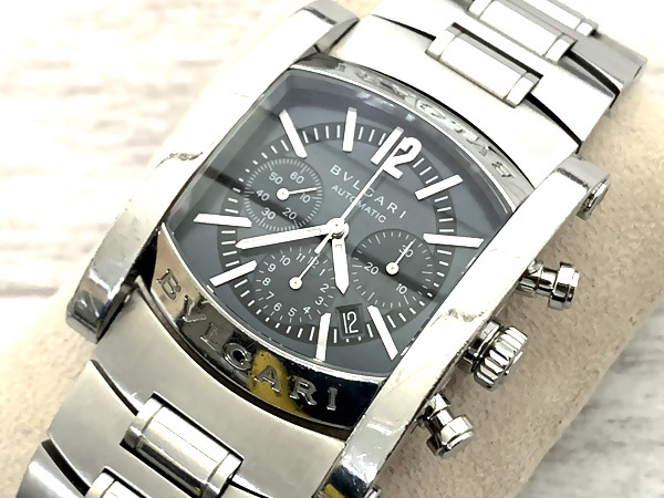□BVLGARI Assioma AA44SCH 自動巻き 腕時計 クロノグラフ 正規品