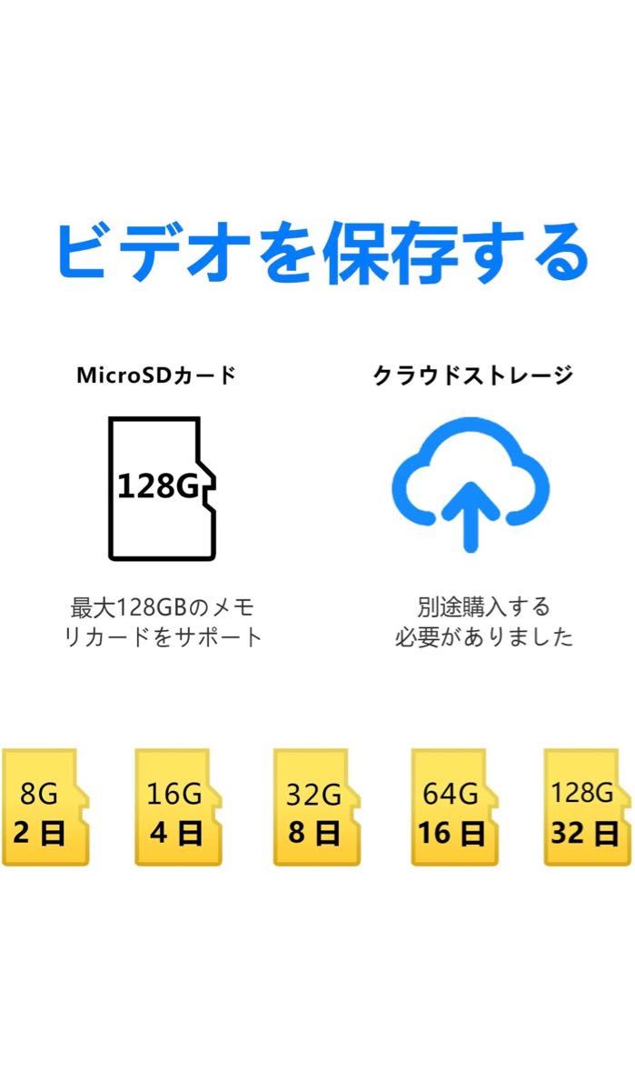 防犯 監視カメラ 動体検知 AI 人体検知 赤外線 暗視機能 長時間録画/録音