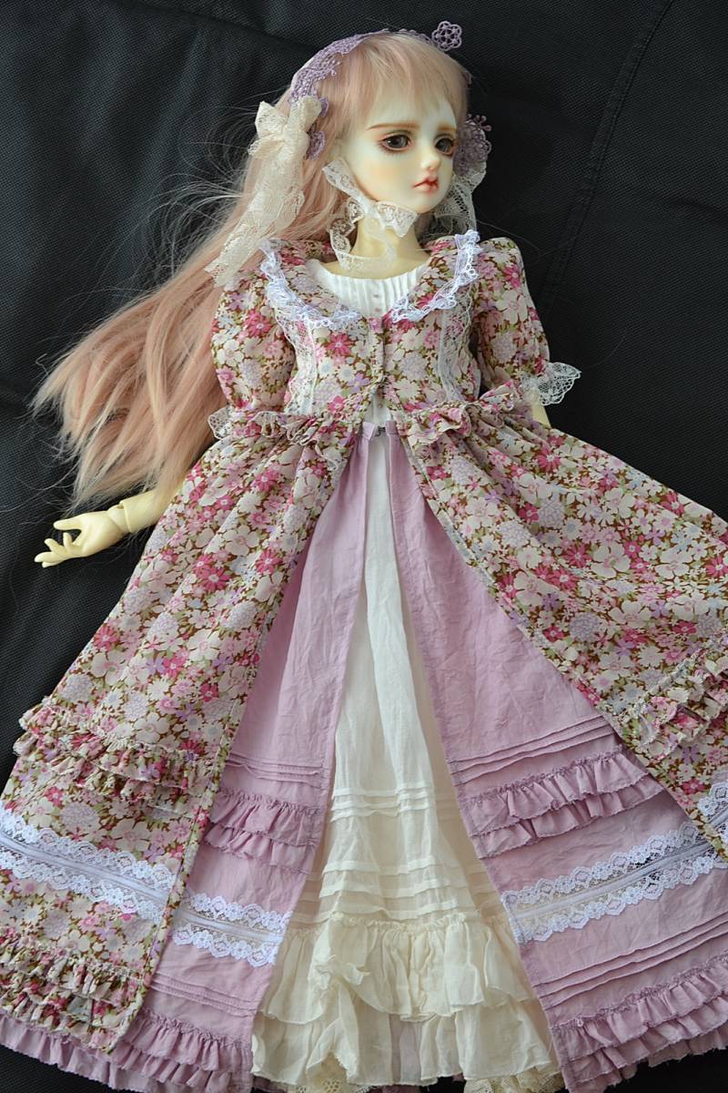 ☆スーパードルフィーSD~SD13少女アウトフィット・お花のワンピース