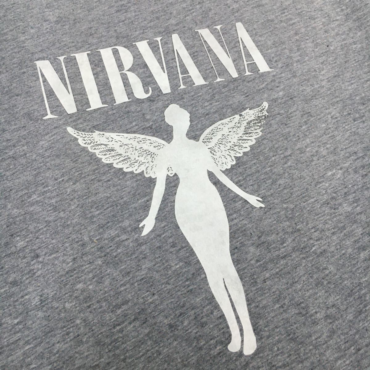 バンドTシャツ アーティストTシャツ ロックTシャツ 男女兼用 ニルヴァーナ NIRVANA  半袖Tシャツ ロゴ プリント