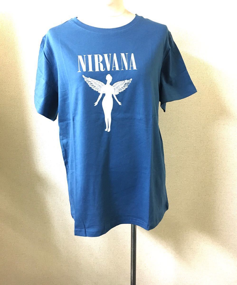 バンドTシャツ アーティストTシャツ ロックTシャツ 男女兼用 ニルヴァーナ NIRVANA  半袖Tシャツ ロゴ プリント