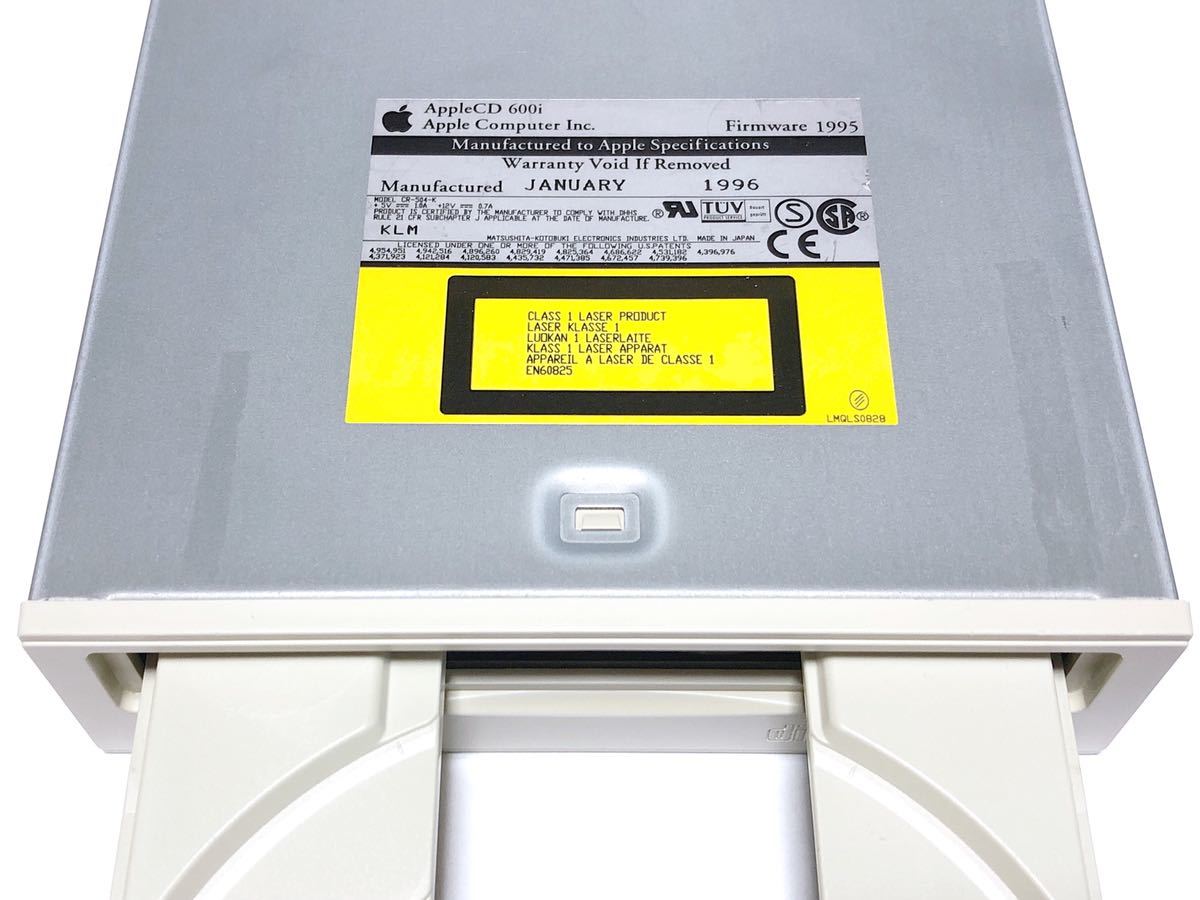 Apple 純正 Old Mac SCSI 接続 内蔵 CD-ROMドライブ AppleCD600i (CR-504-K) 動作品 即決_画像5