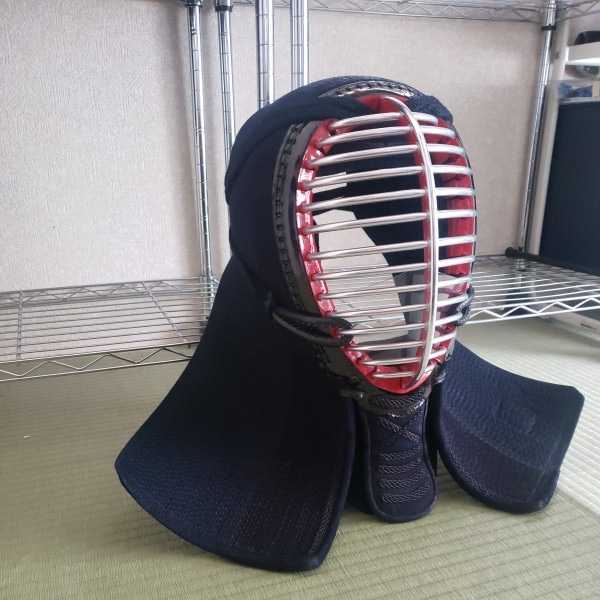 剣道 面 ミツボシ 旭峰 紺革 日本製 峰 8
