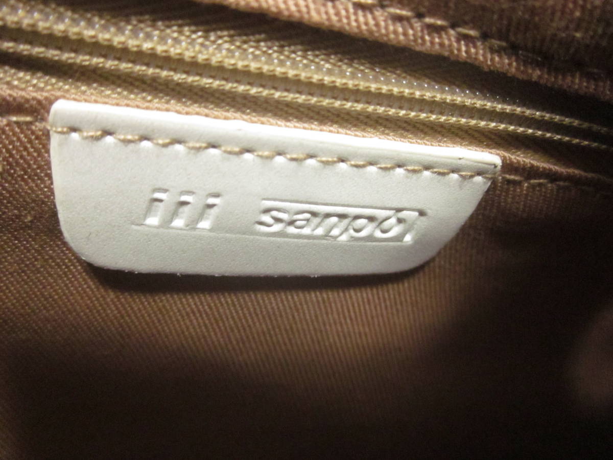 ■【 iii sanpo サンポー】■【メッシュ　編み込み　ハンドバッグ　トートバッグ】■【ホワイト　白系】■【かごバッグ風】■_画像6