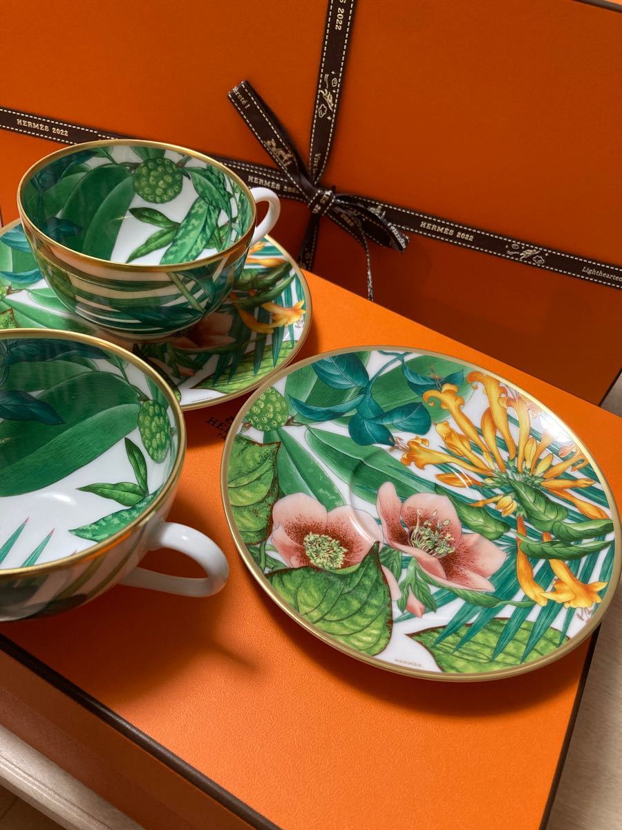 セール品セール品HERMES エルメス パシフォリア ティーカップセット