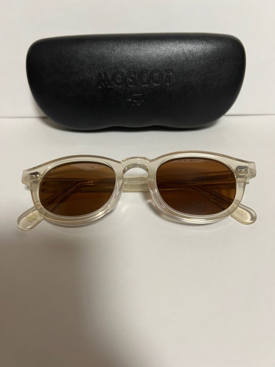 極美品 MOSCOT/モスコットレムトッシュ46/クリアカスタムレンズ#数原龍